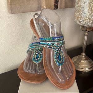 Womens beaded sandals